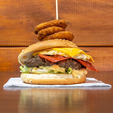 Chorizo egg burger