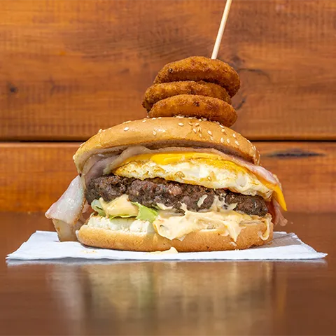Irish beef egg burger