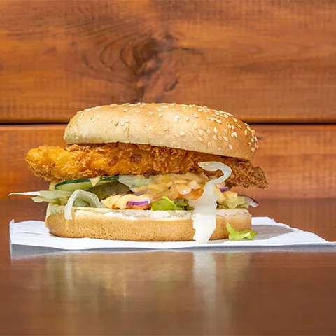 Classic crispy chicken burger