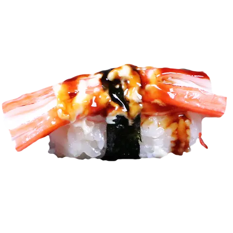 Flamed kani nigiri