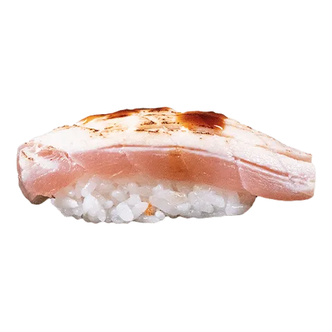Flamed maguro nigiri