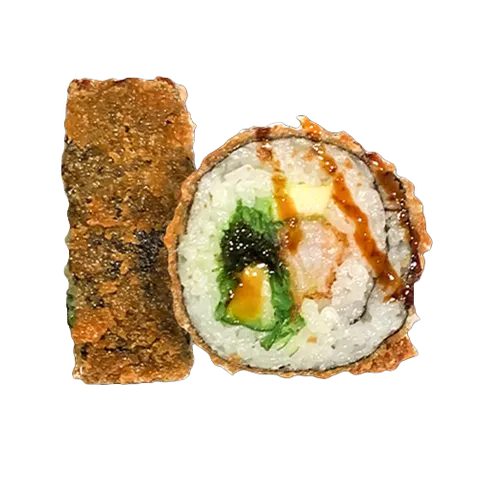 Fried crispy rolls garnalen
