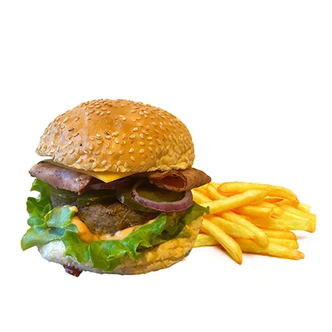 Bacon cheeseburger meal