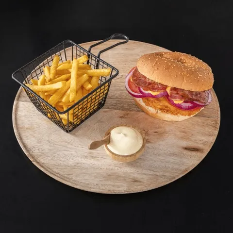 Kipburger bacon menu