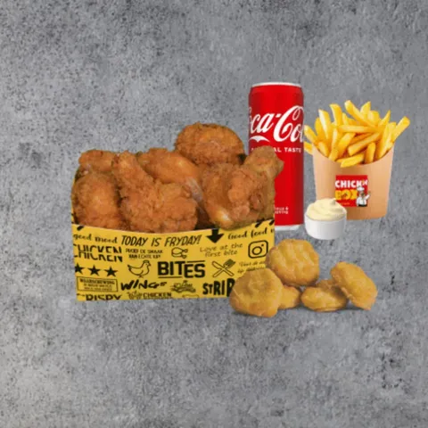 Chick'n meal hotwings en nuggets