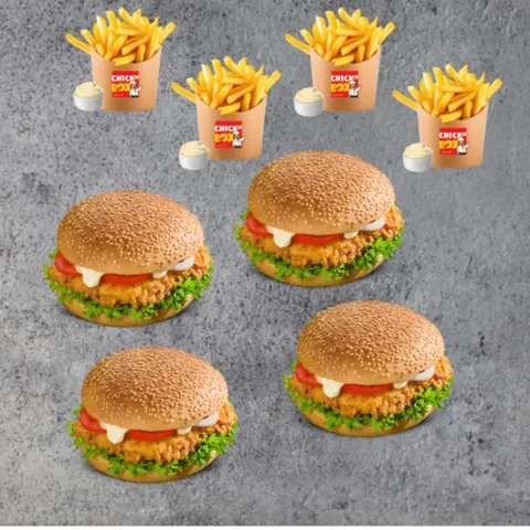 Chick'n family burger