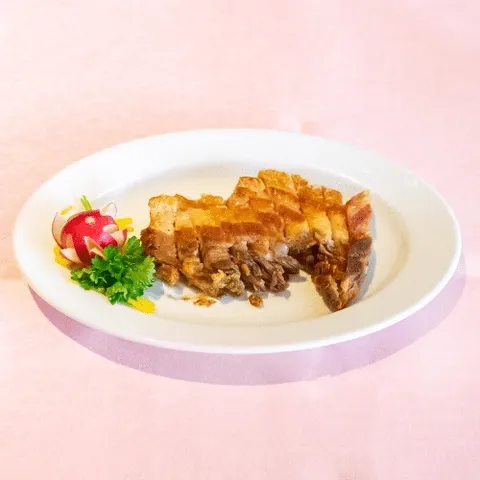 Babi pangang (doorregen spek)