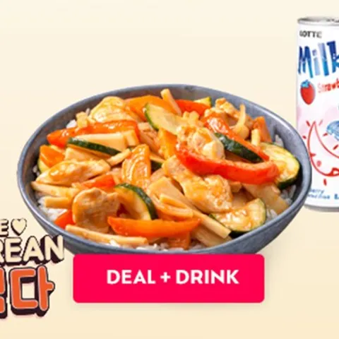 Small chicken Korean BBQ (spicy) + Korean drink