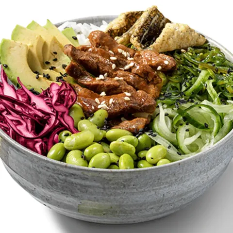 Poké bowl Korean beef BBQ
