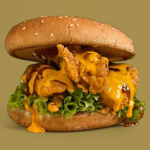 Crispy chicken burger