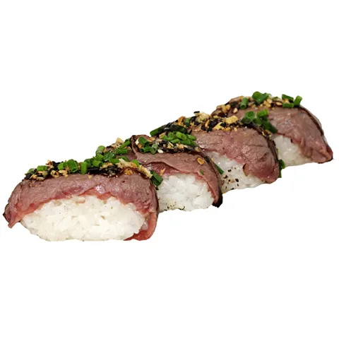Geflambeerde ossenhaas nigiri