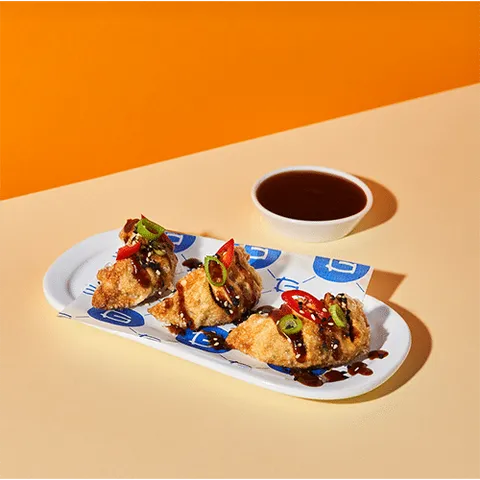 Fried mandu kimchi 'n chicken