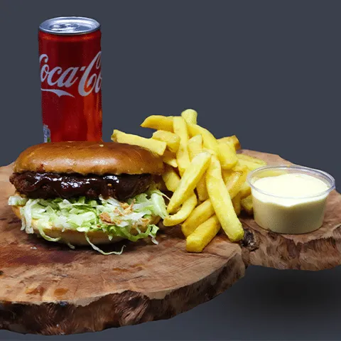 Kipsaté burger menu