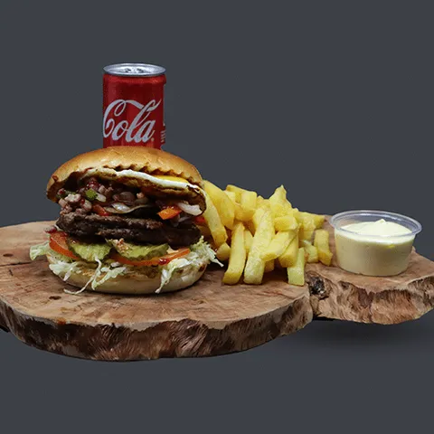 Boerenhamburger menu