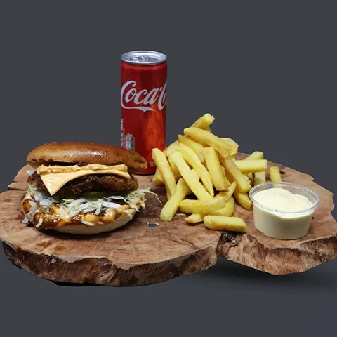 Hete kipburger menu
