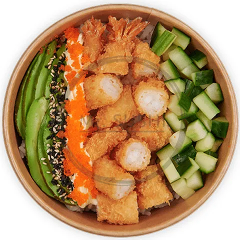 Poké bowl ebi fry