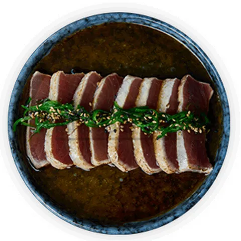 Wasabi soju tuna tataki