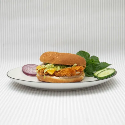 Crunchy chicken burger