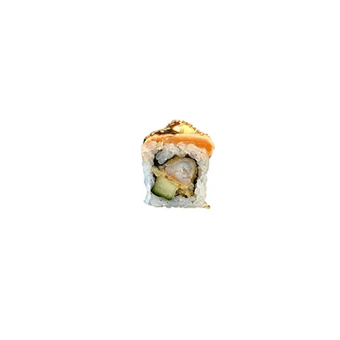 Flamed soft shell salmon