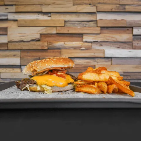 Crispy chicken cheese burger