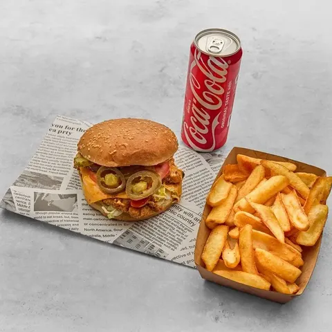 Hot 'n crispy cheeseburger menu