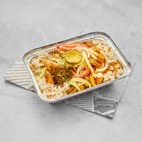 Kapsalon rijst met kip