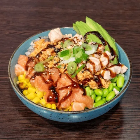 Threesome salmon bowl