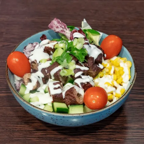 Chicken seekh kebab bowl