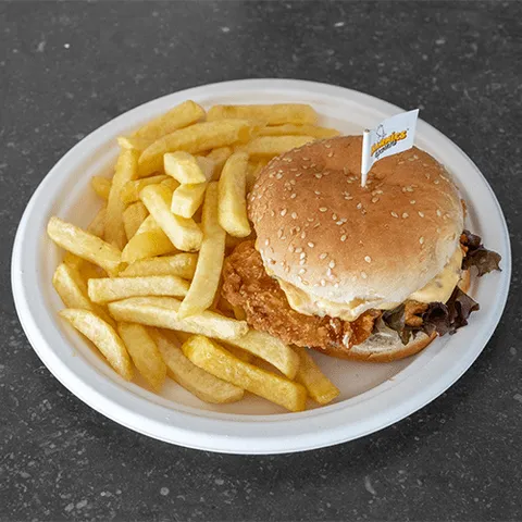 Crispy burger menu