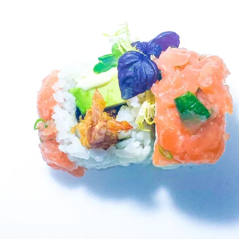Zalm tartaar ebi rolls