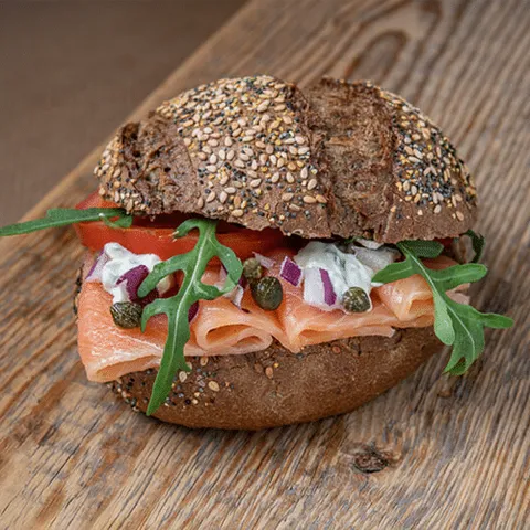 Broodje gerookte zalm truffelmayonaise