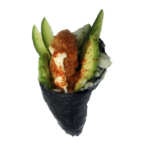 Spicy ebi hand roll