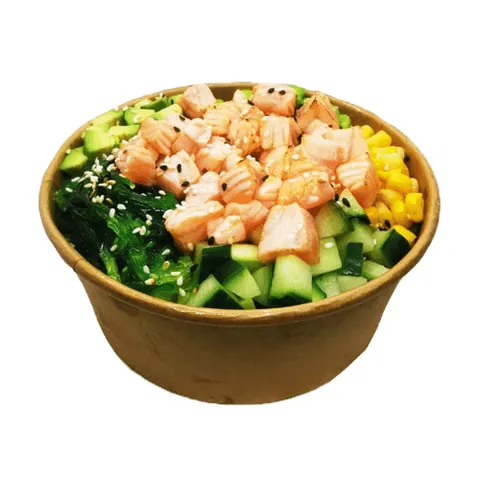 Flamed zalm pokébowl