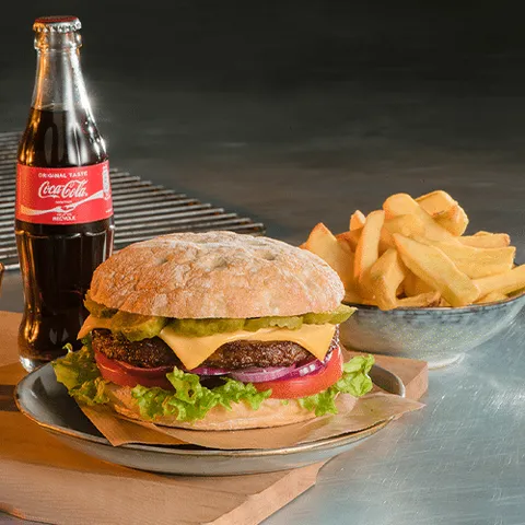 Vega cheese burger menu