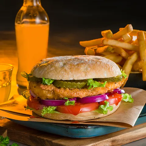 Chicken burger menu