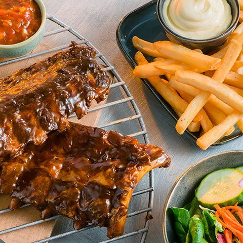 Kids menu spareribs