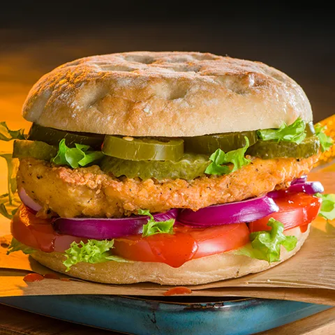 Hot chickenburger