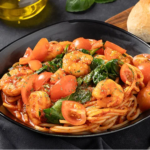 Pasta scampi pomodoro