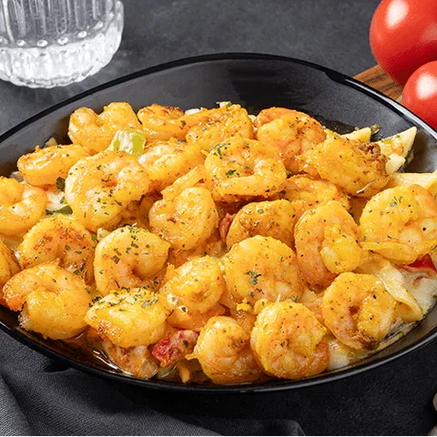 Creamy cajun grilled shrimp pasta