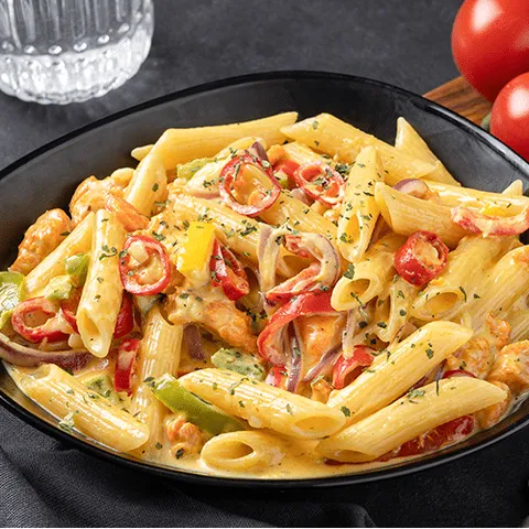 Pasta creamy vulcano