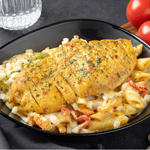 Creamy cajun grilled chicken pasta