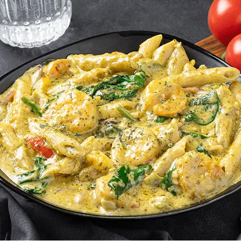 Pasta scampi spinaci