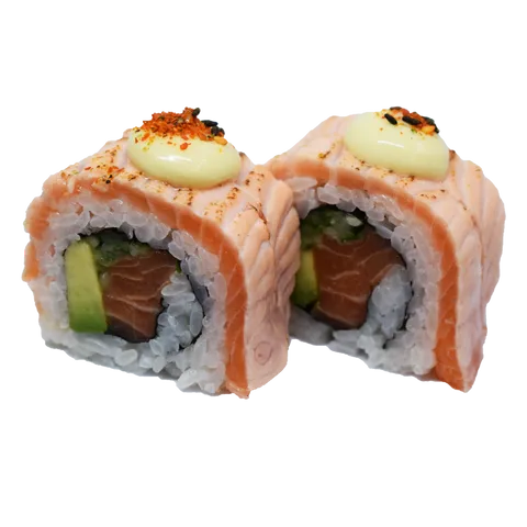 39. Flamed spicy salmon maki