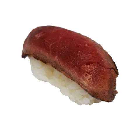7. Flamed beef nigiri