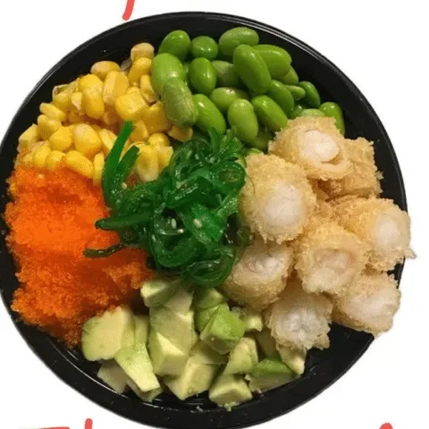 Poké bowl tempura ebi