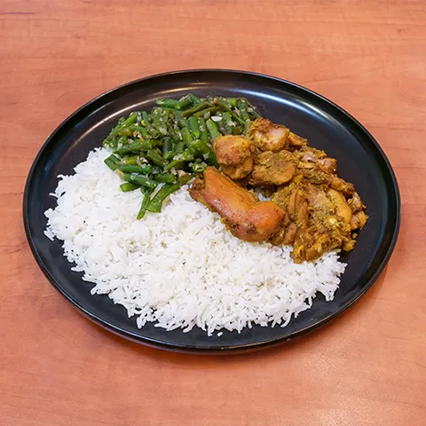 Witte rijst masala kip large