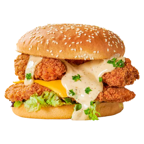 Mighty chicken burger