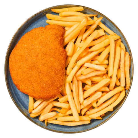 Loaded fries kipschnitzel