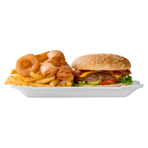 Tastybox 7. 3 uienringen en 3 mini loempia