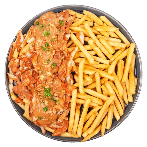 Loaded fries kipsaté